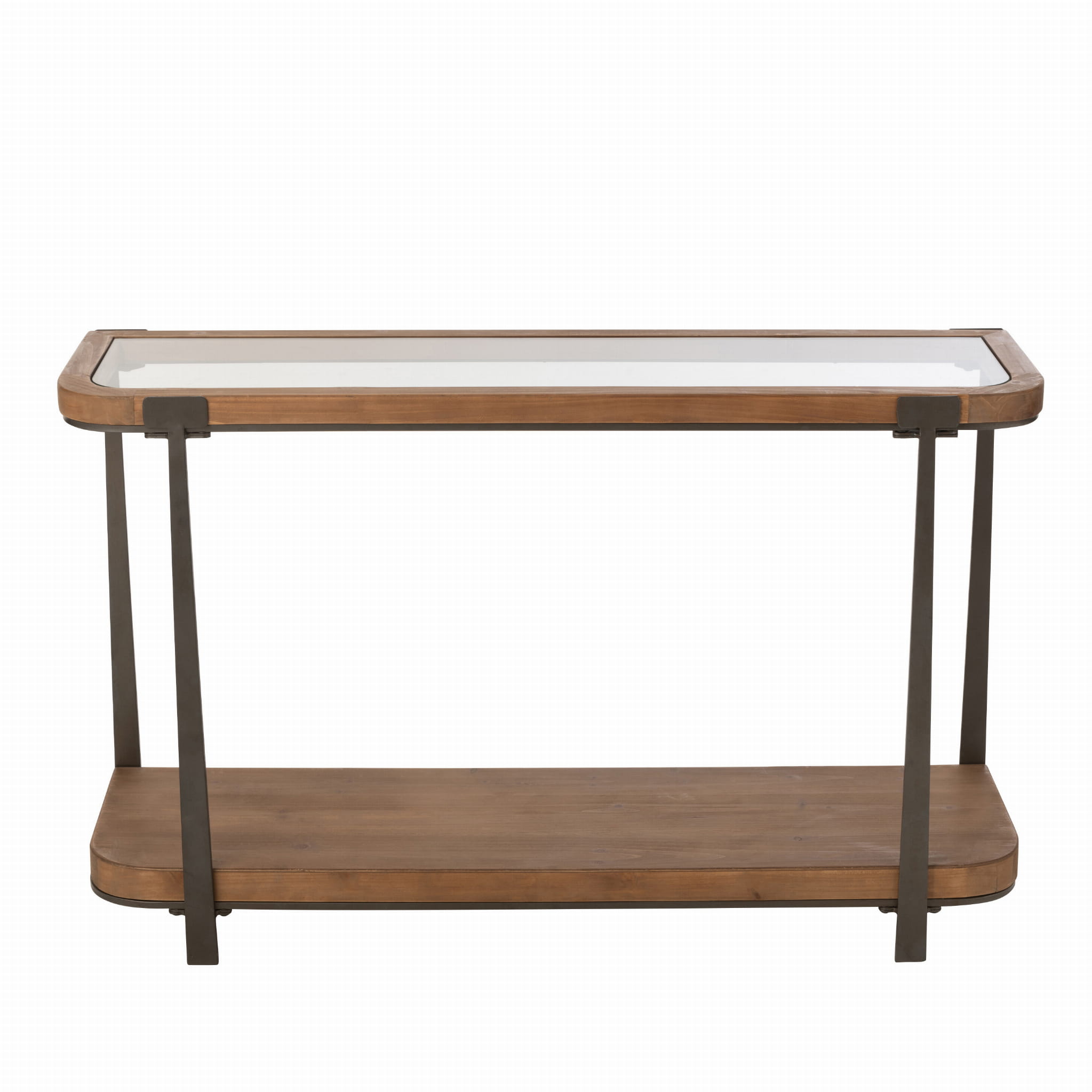 Konsola Robin 120x75x35 cm szkło drewno J - LINE