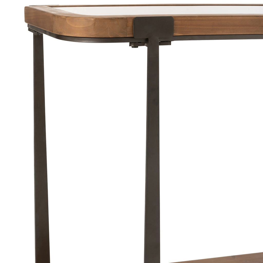 Konsola Robin 120x75x35 cm szkło drewno J - LINE