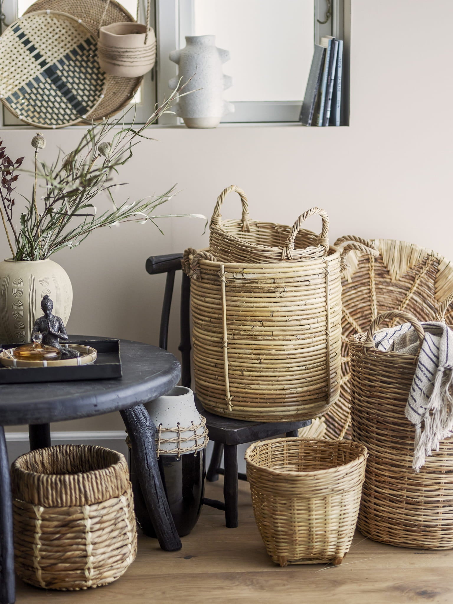 Koszyk Tesser naturalny Rattan Bloomingville