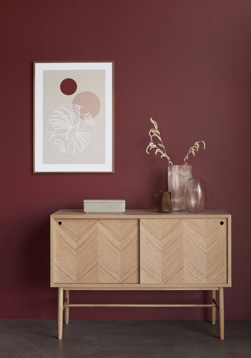 Kredens Herringbone w jodełkę dębowy 100x70 cm Hübsch