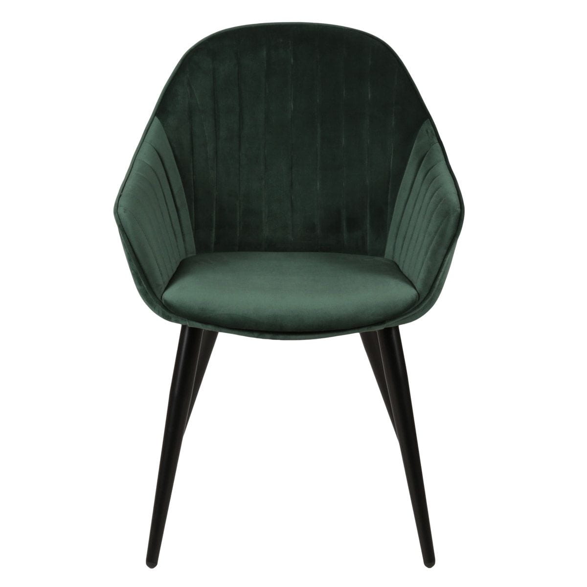 Krzesło Bari z podłokietnikami welur zielone Zago