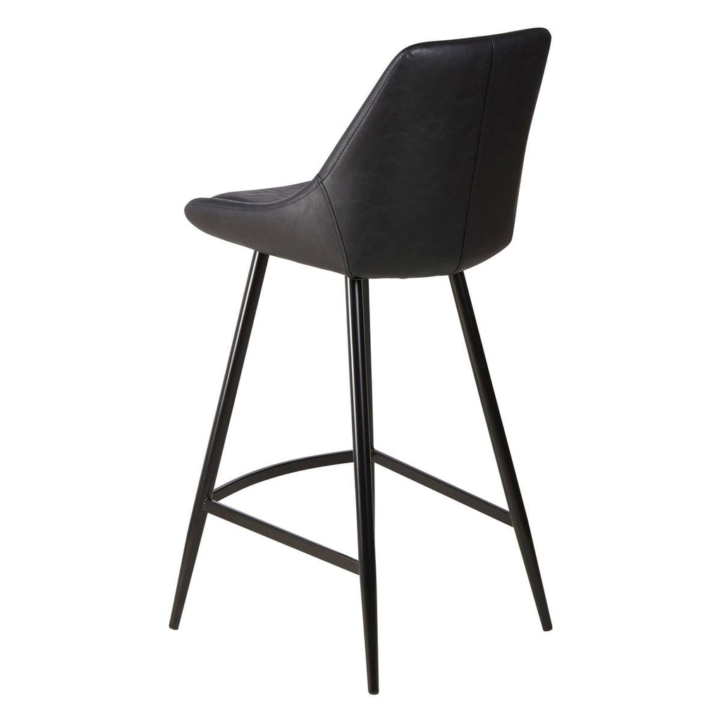 Krzesło barowe Bari czarny siedzisko 66 cm efekt skóry Zago