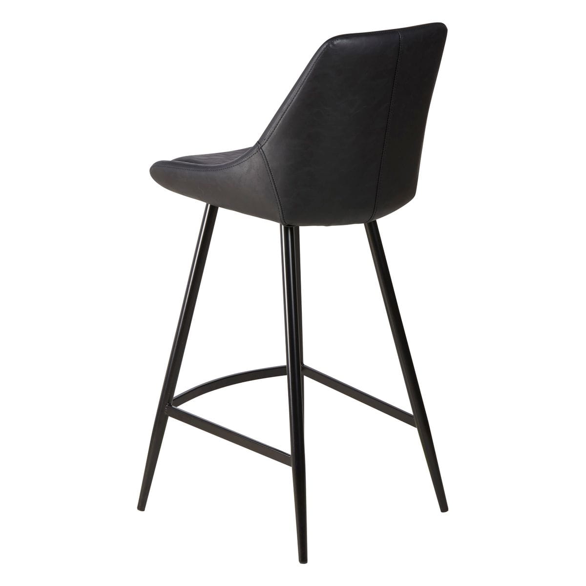 Krzesło barowe Bari czarny siedzisko 66 cm efekt skóry Zago