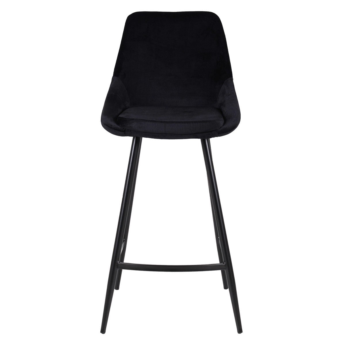 Krzesło barowe Bari czarny welur siedzisko 66 cm Zago