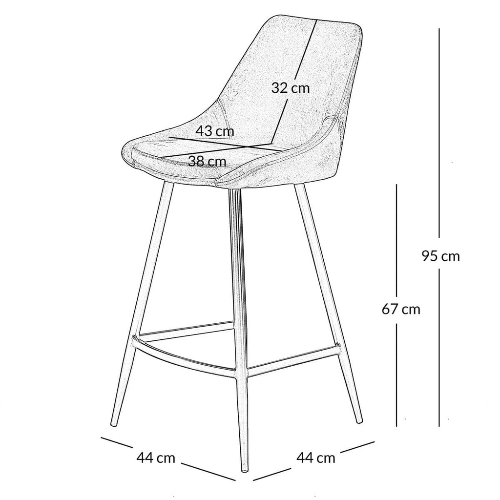 Krzesło barowe Bari jasnoszary siedzisko 66 cm Zago