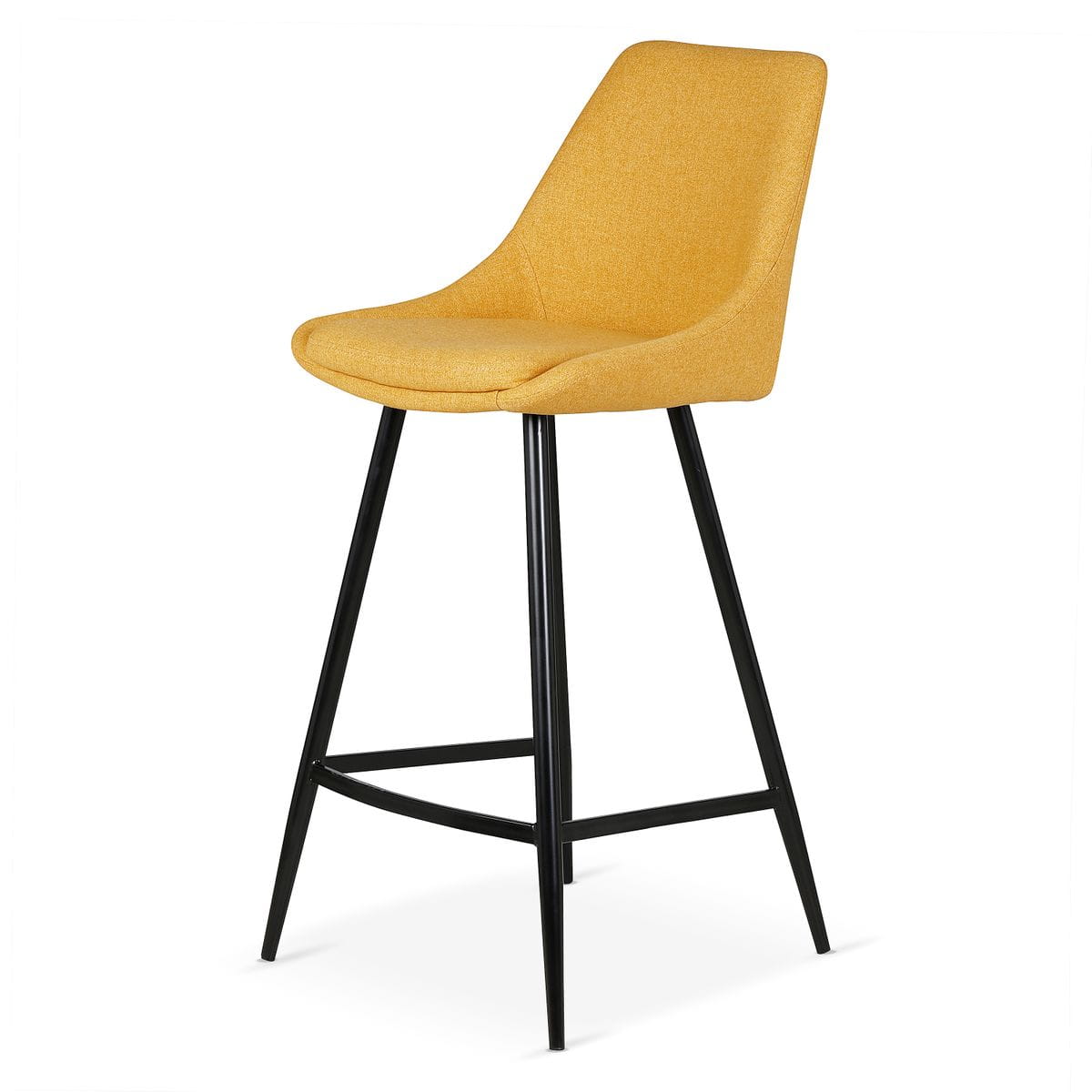 Krzesło barowe Bari musztardowy siedzisko 66 cm Zago