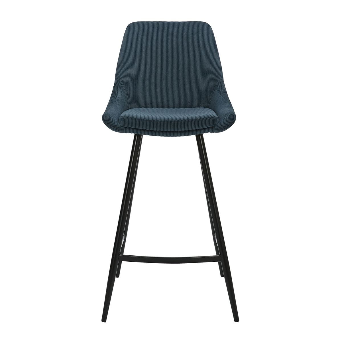 Krzesło barowe Bari sztruks niebieski siedzisko 66 cm Zago