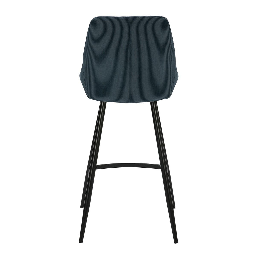 Krzesło barowe Bari sztruks niebieski siedzisko 66 cm Zago