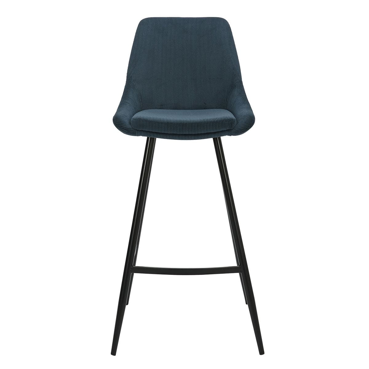 Krzesło barowe Bari sztruks niebieski siedzisko 75 cm Zago