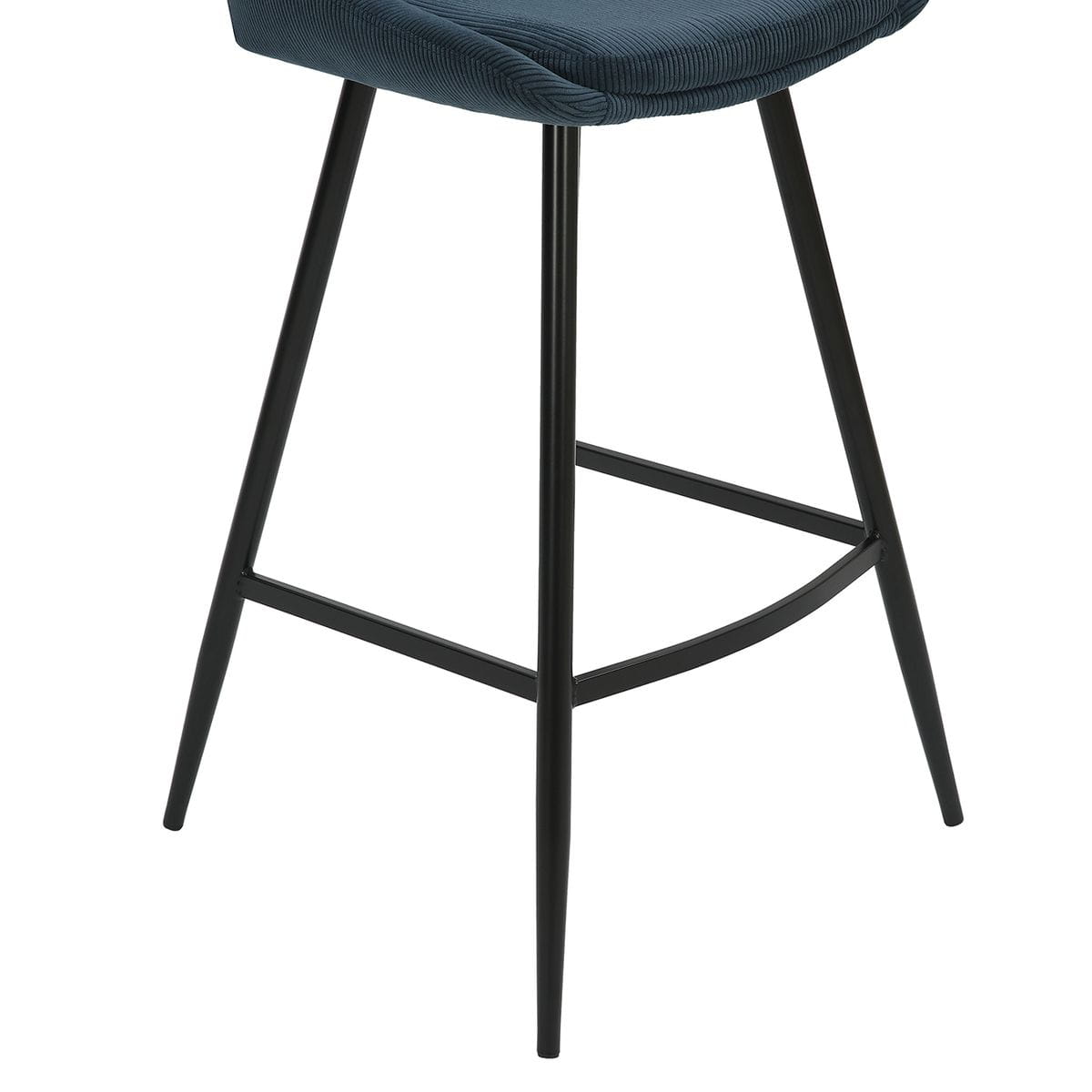 Krzesło barowe Bari sztruks niebieski siedzisko 75 cm Zago