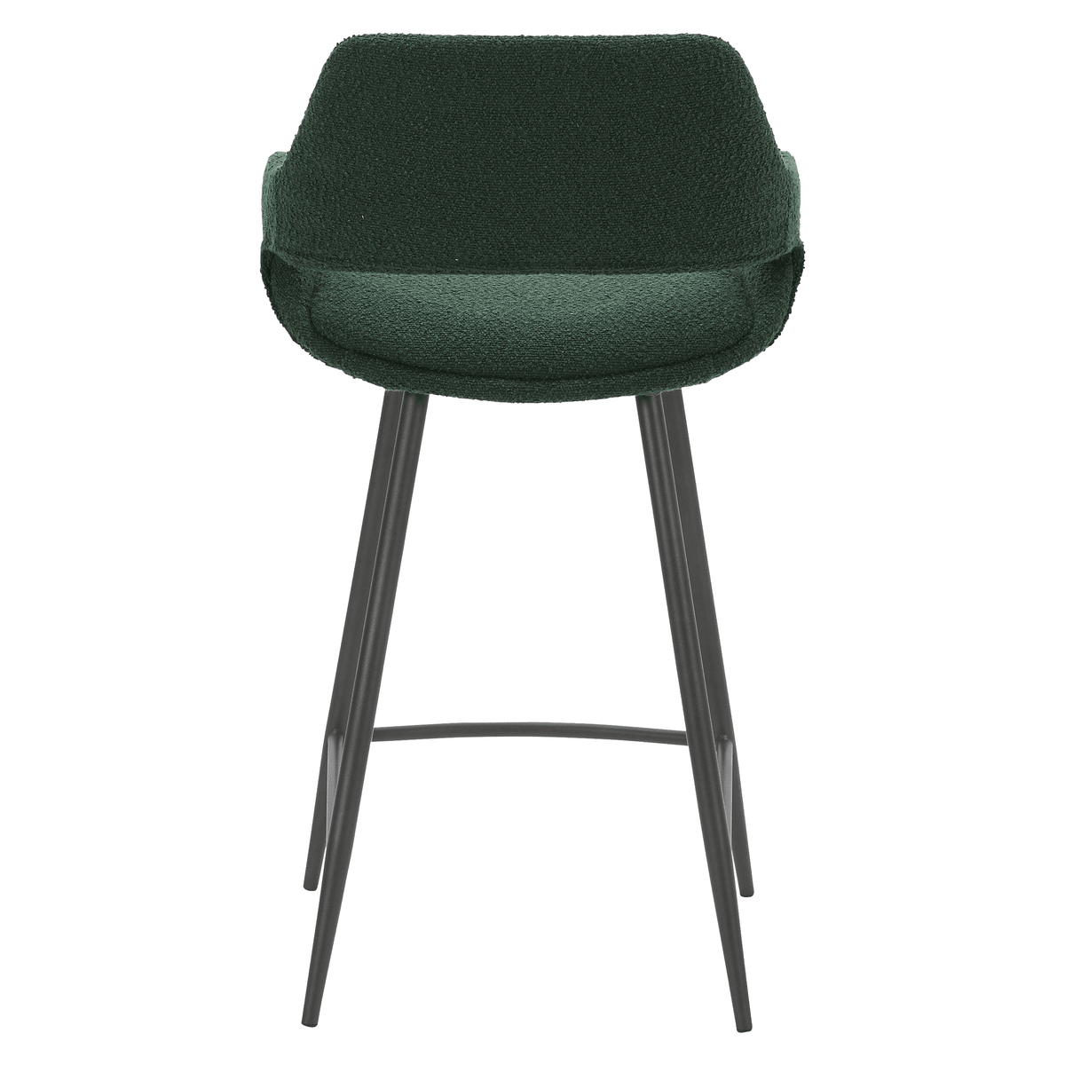 Krzesło barowe Esmee boucle siedzisko 65 cm ciemna zieleń Zago