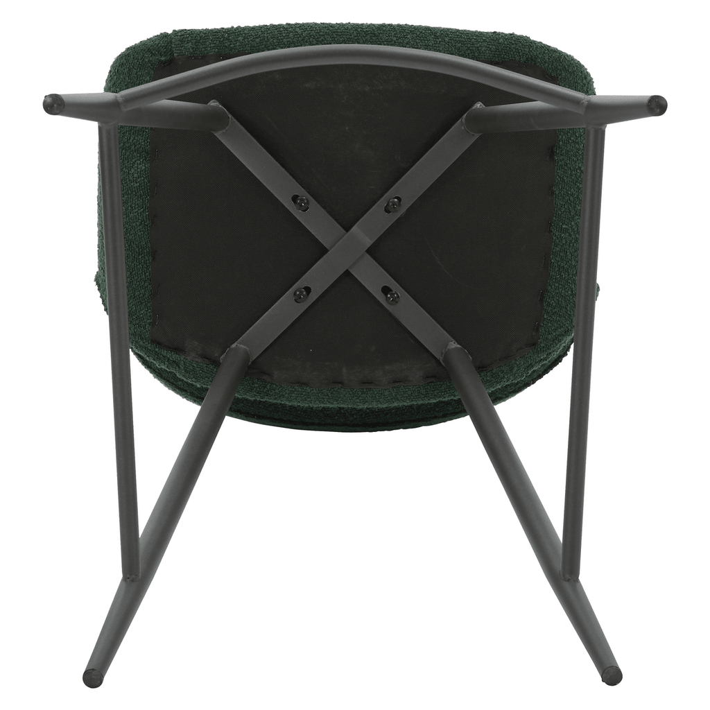 Krzesło barowe Esmee boucle siedzisko 65 cm ciemna zieleń Zago