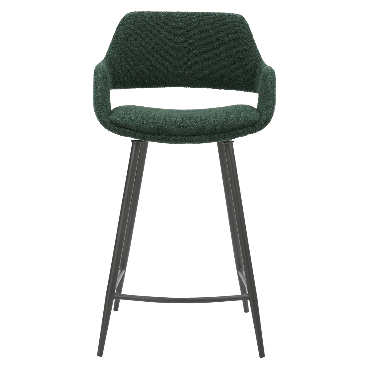 Krzesło barowe Esmee boucle siedzisko 65 cm ciemna zieleń Zago