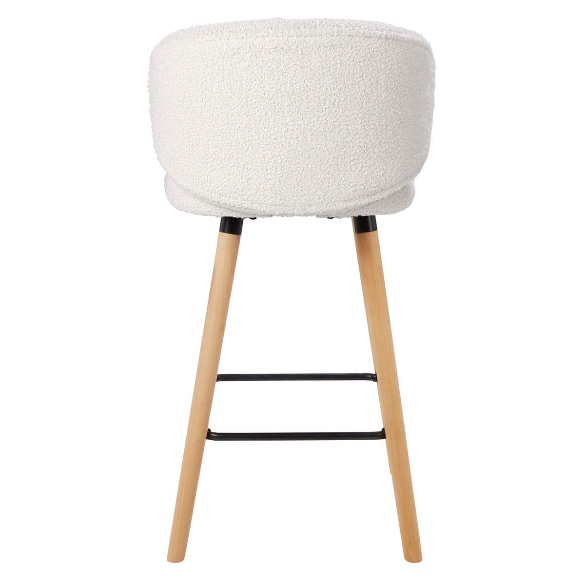 Krzesło barowe Tiago białe boucle siedzisko 65 cm Zago