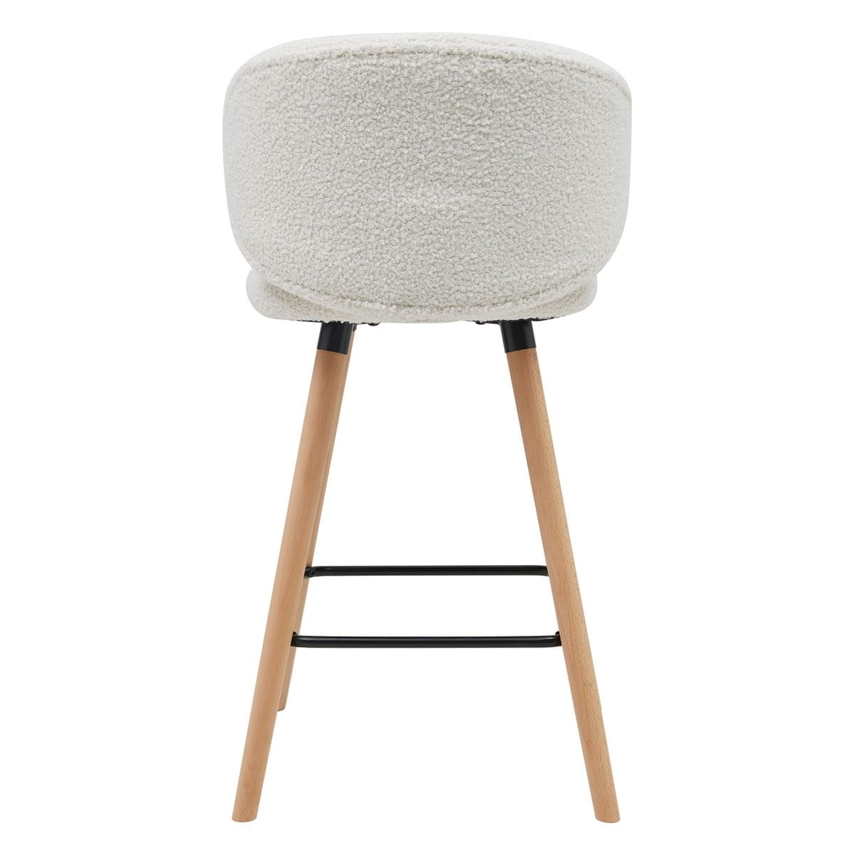 Krzesło barowe Tiago białe boucle siedzisko 75 cm Zago