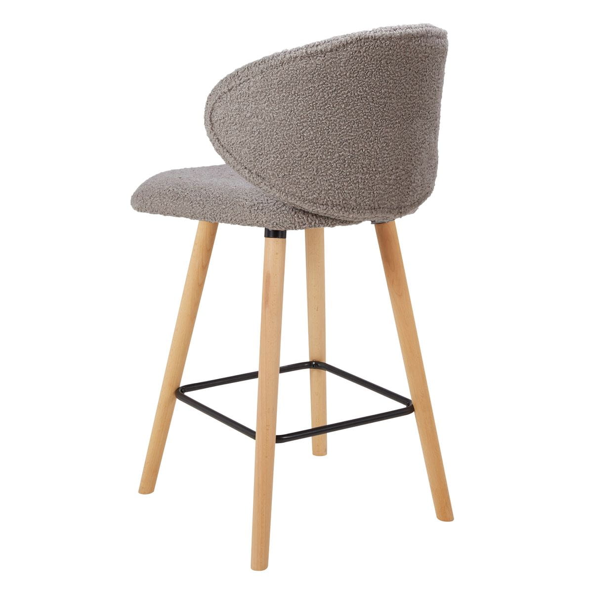 Krzesło barowe Tiago taupe boucle siedzisko 65 cm Zago