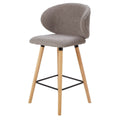 Krzesło barowe Tiago taupe boucle siedzisko 65 cm Zago