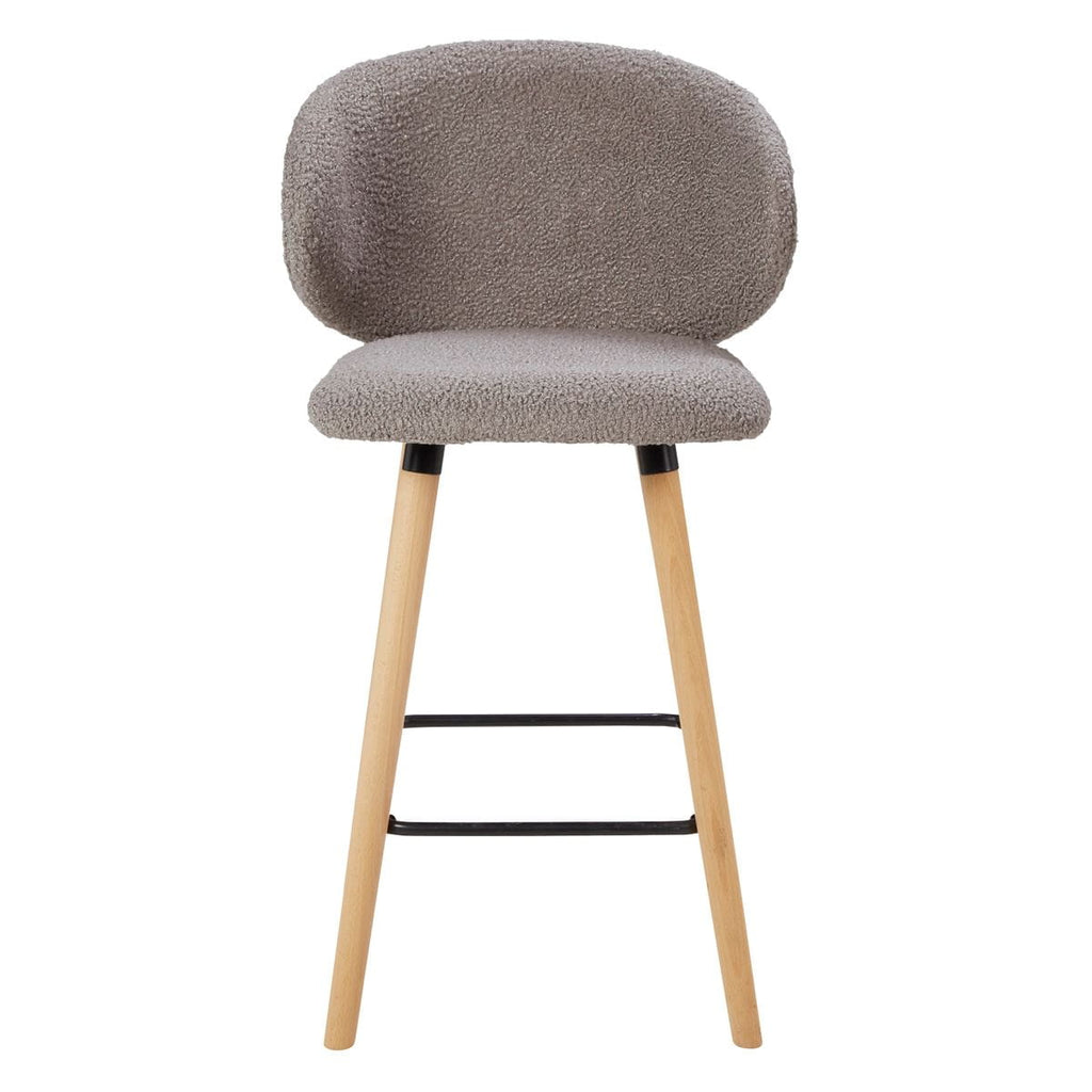 Krzesło barowe Tiago taupe boucle siedzisko 65 cm Zago