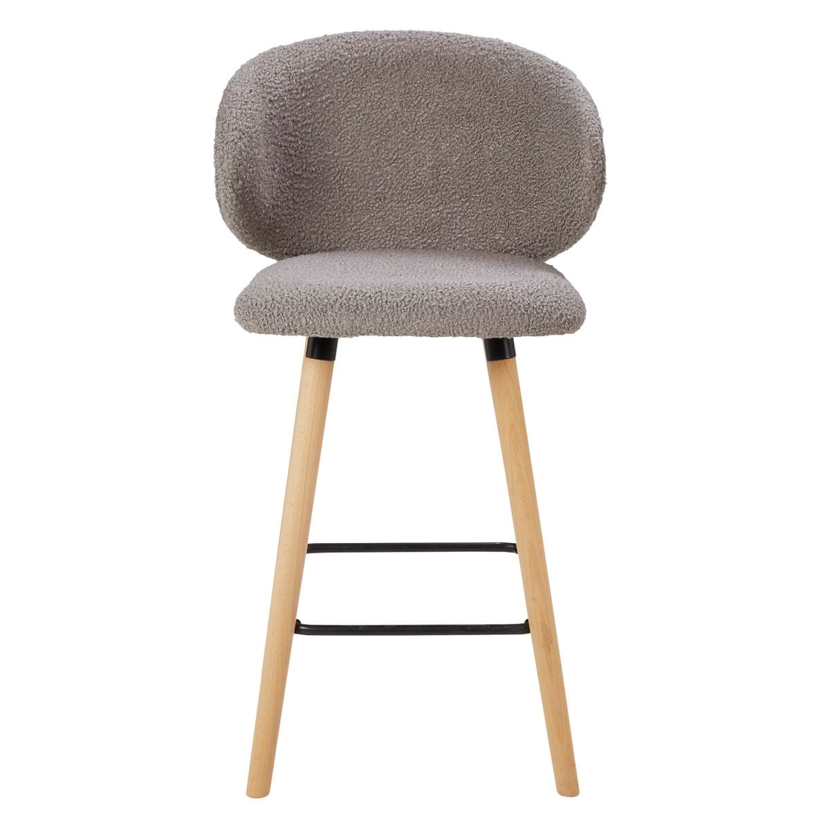 Krzesło barowe Tiago taupe boucle siedzisko 65 cm Zago