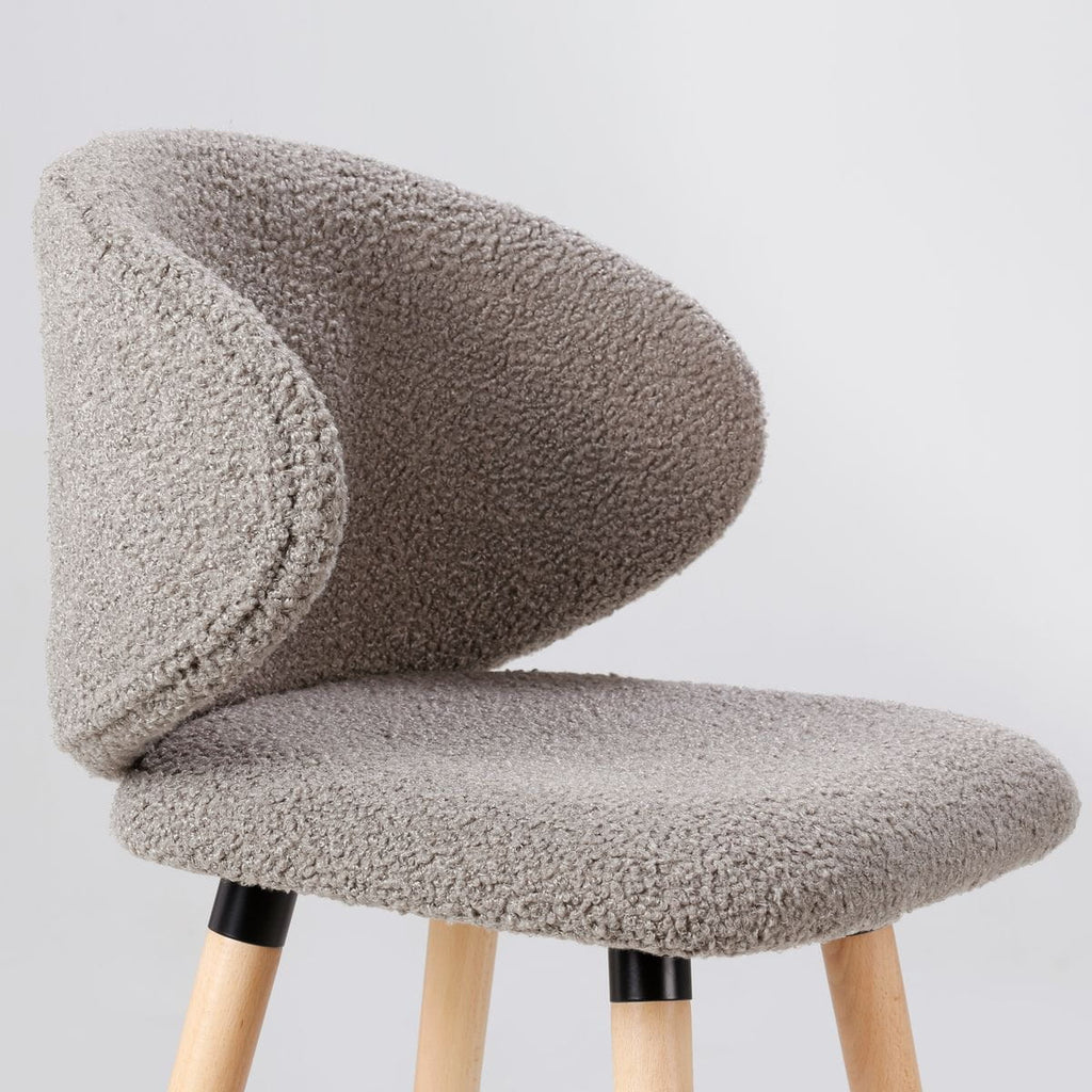 Krzesło barowe Tiago taupe boucle siedzisko 65 cm Zago
