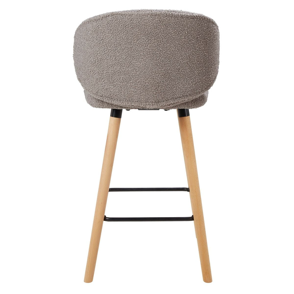 Krzesło barowe Tiago taupe boucle siedzisko 65 cm Zago