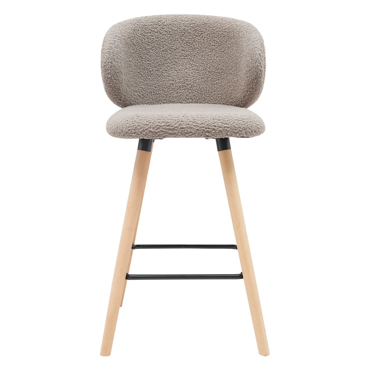 Krzesło barowe Tiago taupe boucle siedzisko 75 cm Zago