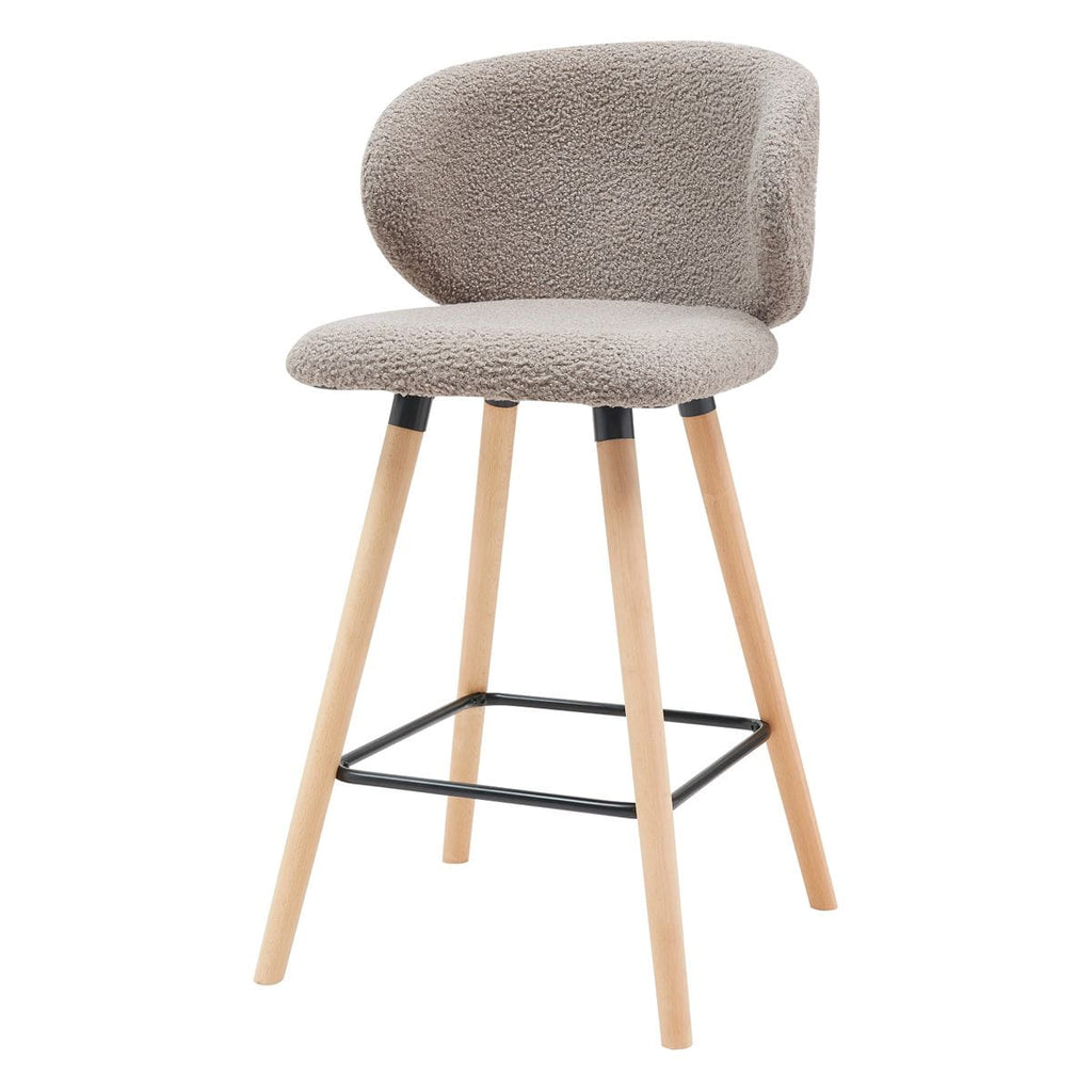 Krzesło barowe Tiago taupe boucle siedzisko 75 cm Zago
