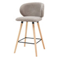 Krzesło barowe Tiago taupe boucle siedzisko 75 cm Zago
