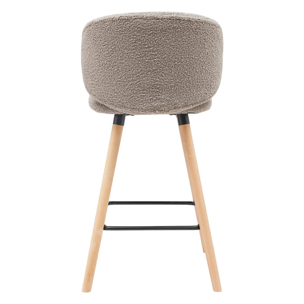 Krzesło barowe Tiago taupe boucle siedzisko 75 cm Zago