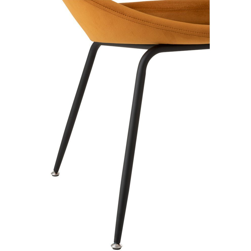Krzesło do home office Met Ochre welurowe J - LINE