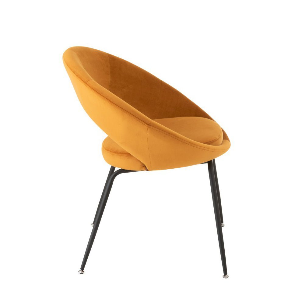 Krzesło do home office Met Ochre welurowe J - LINE