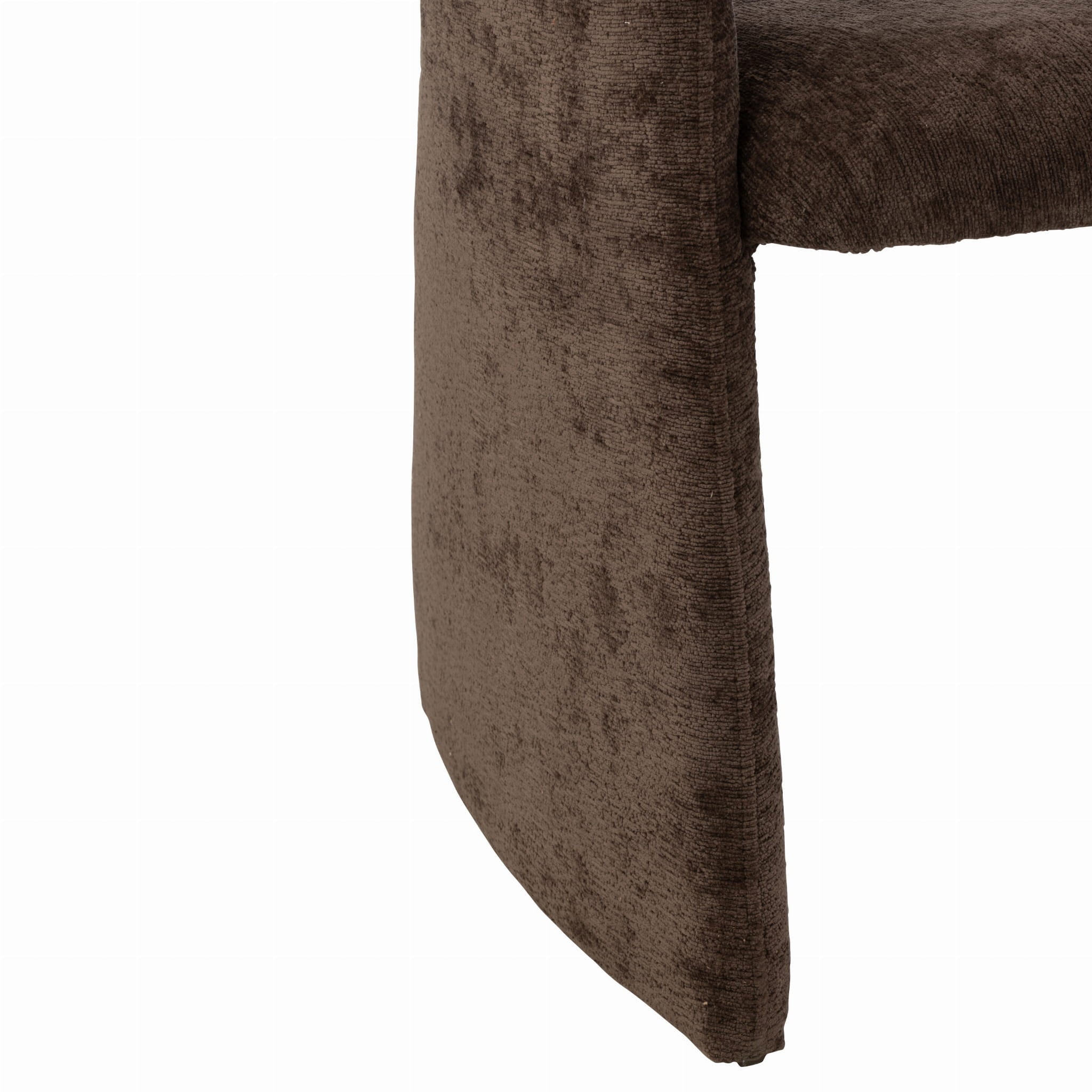 Krzesło do jadalni Anise tapicerowane szenil brązowe J - LINE