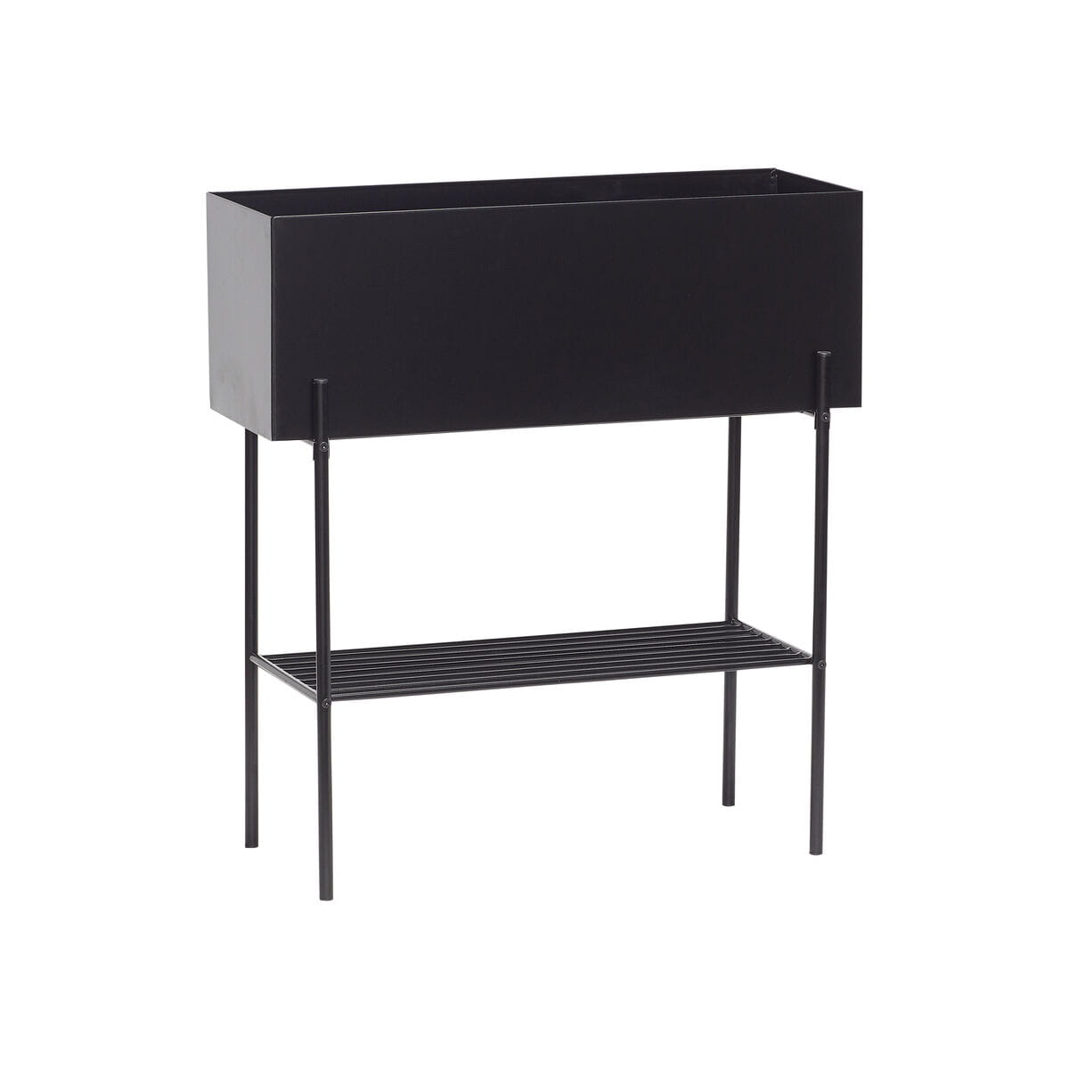 Kwietnik Norm metalowy czarny 70x28xh76cm Hübsch