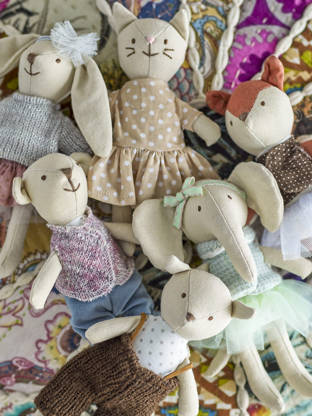 Laleczki FRIENDS Przyjaciele zwierzątka bawełna Bloomingville MINI 6 szt Bloomingville