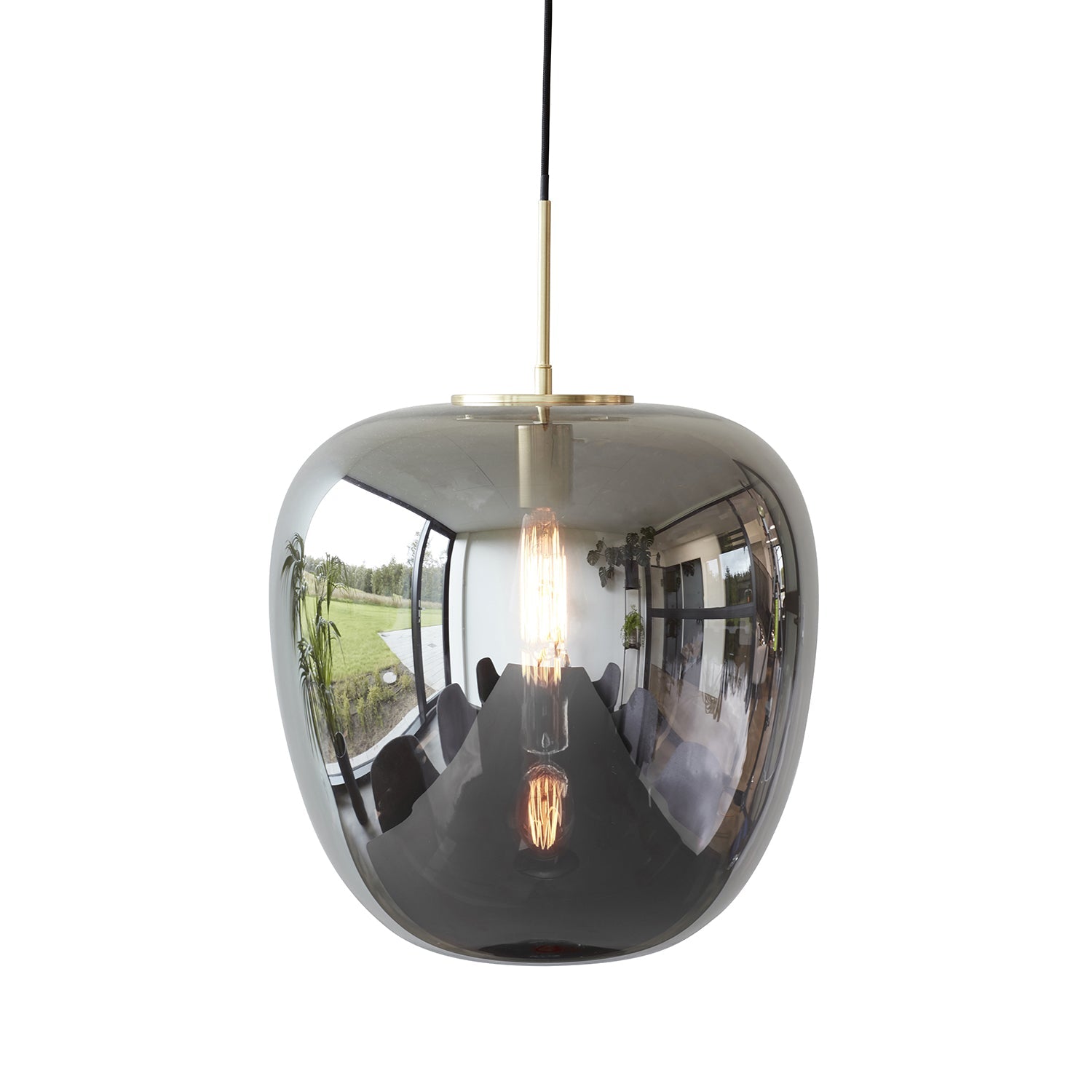 Lampa Egg z lustrzanym efektem duża Ø40x40cm Hübsch