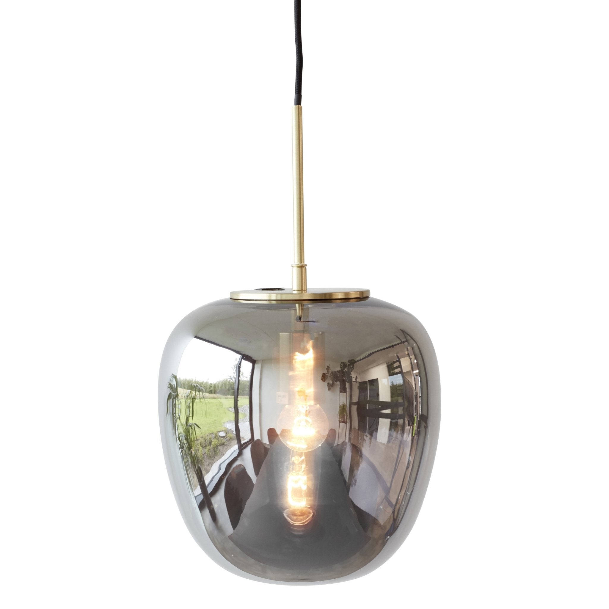 Lampa Egg z lustrzanym efektem mała ø25x36cm Hübsch