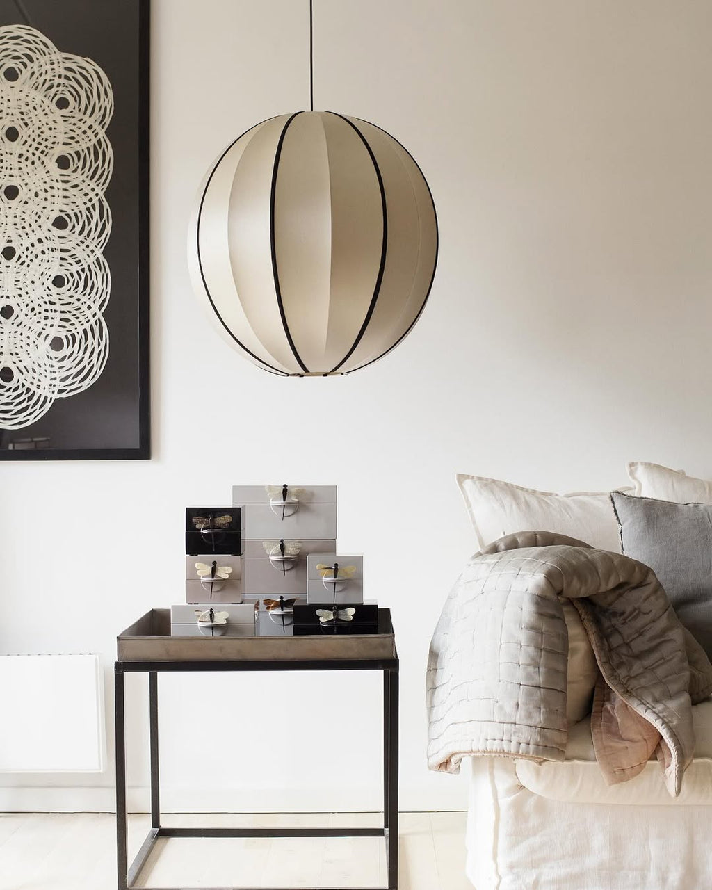 Lampa Indochina Classic Round XL okrągła jedwab ø58 cm OI SOI OI
