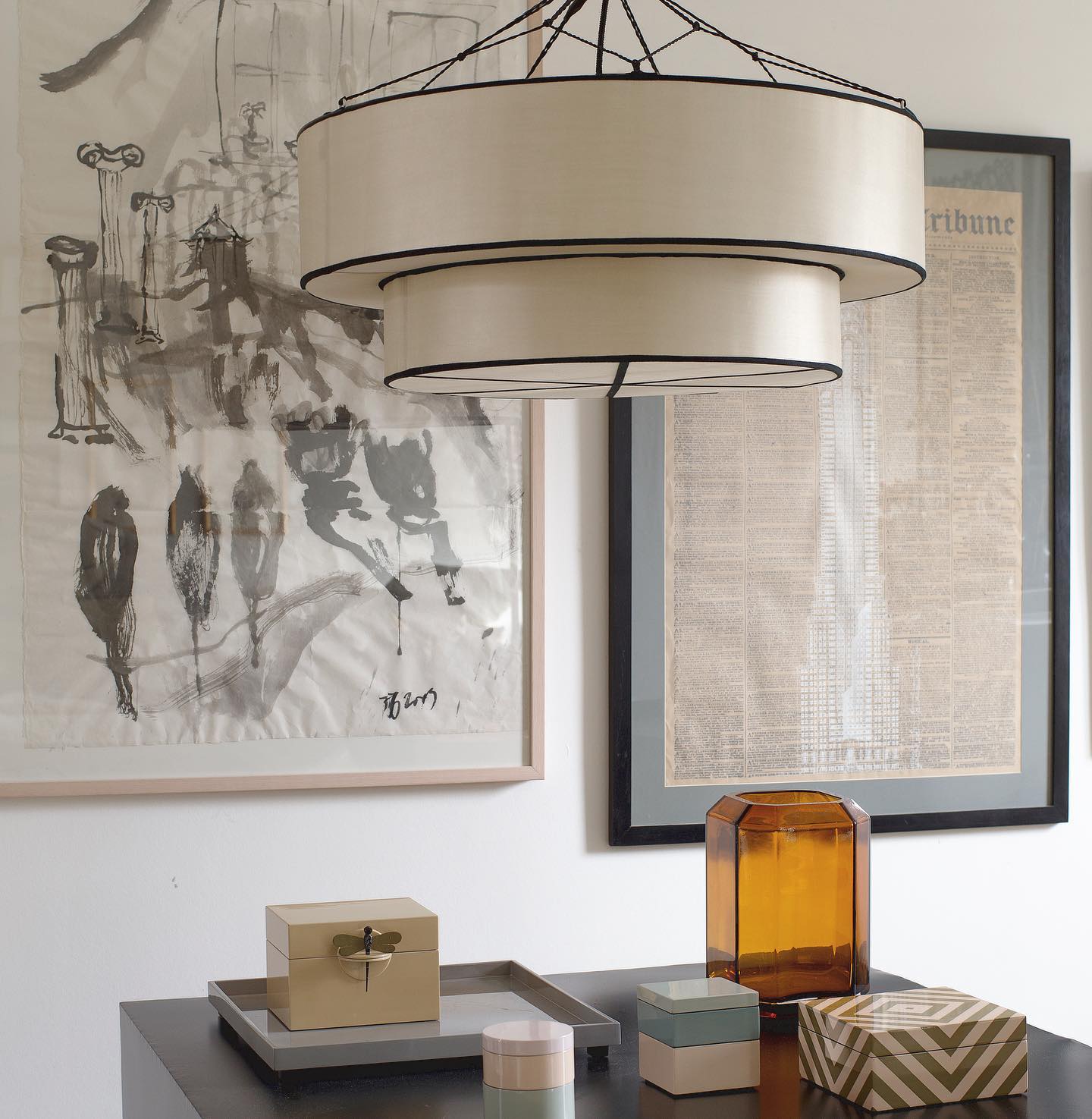 Lampa Indochina Classic Tophat jedwab ø75x54cm OI SOI OI