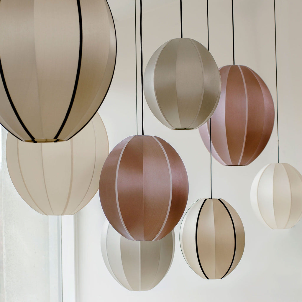 Lampa Indochina Offwhite Oval L owalna jedwab ø44x54 cm OI SOI OI