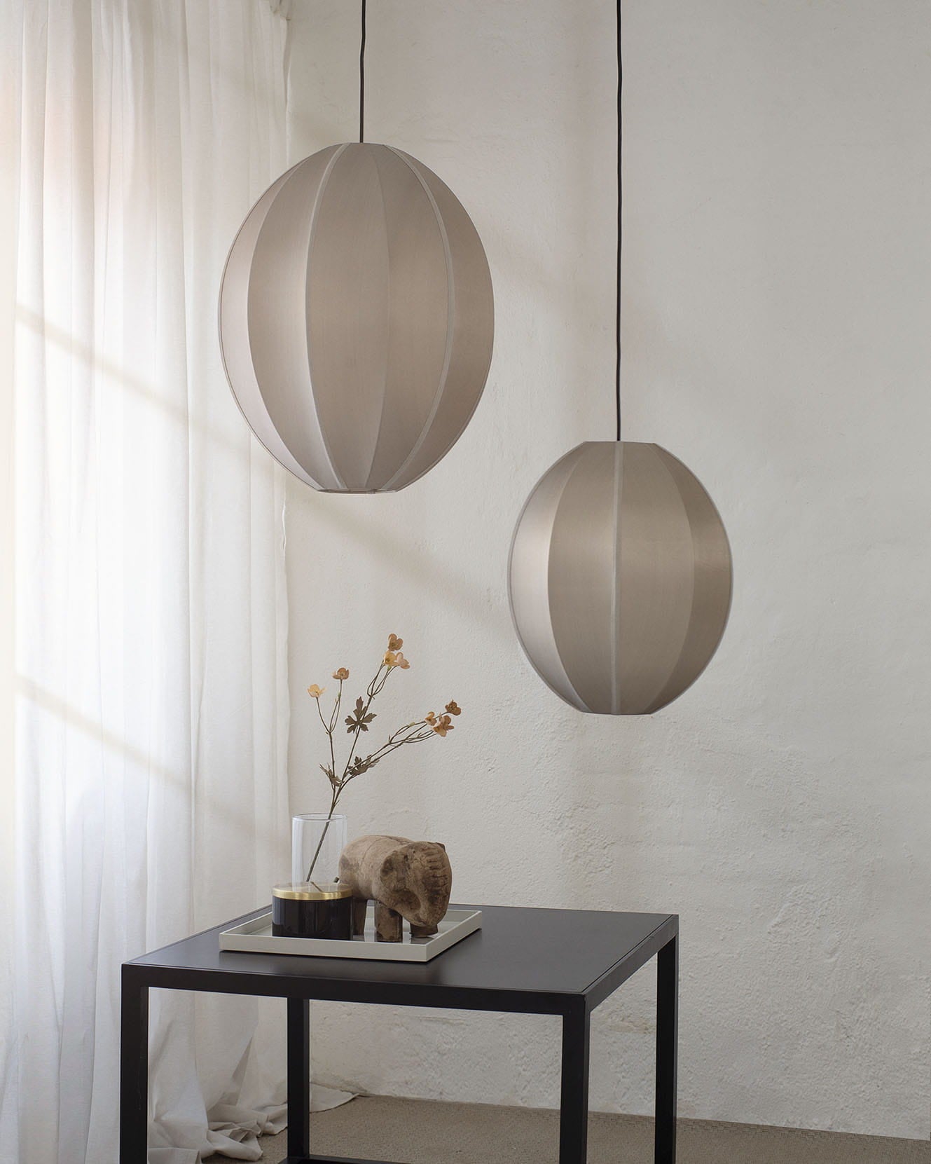 Lampa Indochina Oval S owalna jedwab ø35x40 cm Cashmere OI SOI OI
