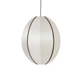 Lampa Indochina Oval S owalna jedwab ø35x40 cm Offwhite/Bordeaux OI SOI OI