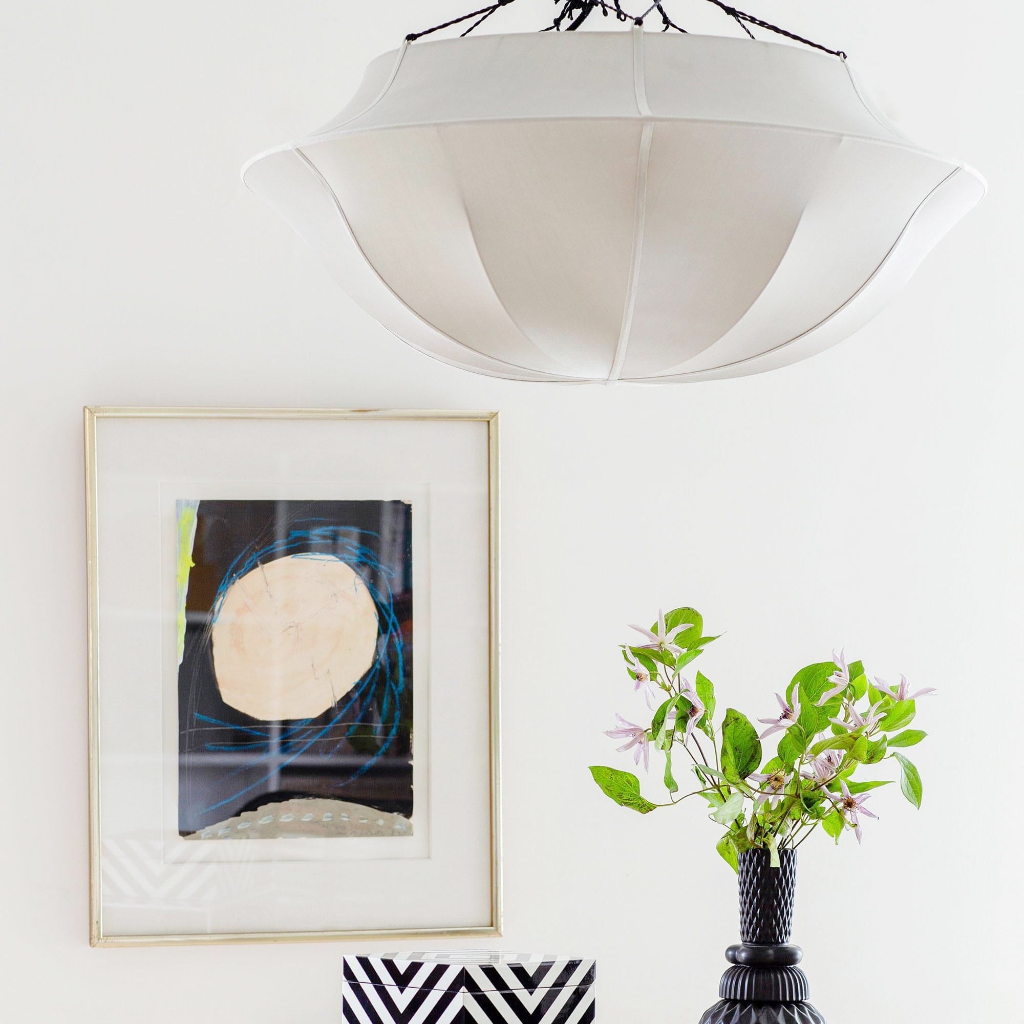 Lampa Indochina Umbrella Offwhite jedwab ø75x54cm OI SOI OI