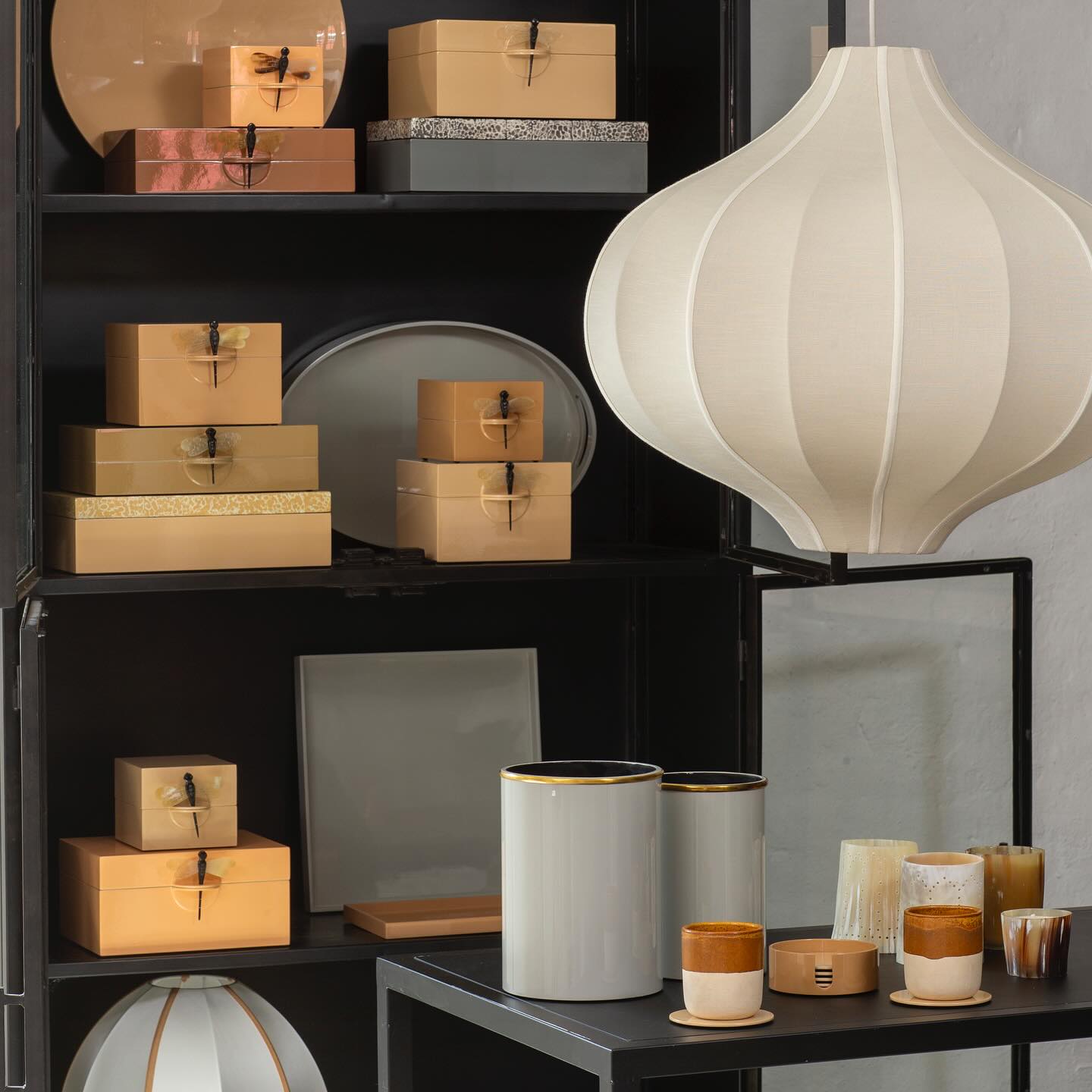 Lampa Onion Sand surowy jedwab ø58x54 cm cebulka OI SOI OI