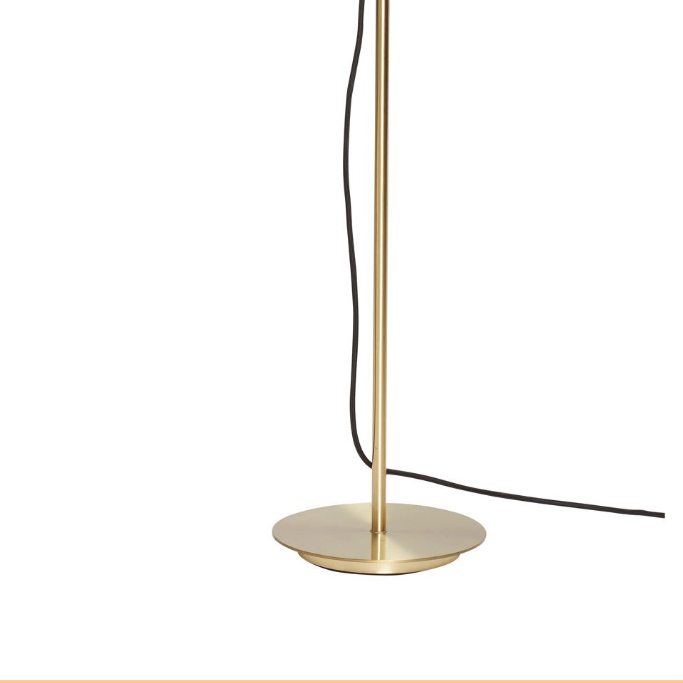 Lampa podłogowa Bubble szklany klosz złota 181 cm Hübsch