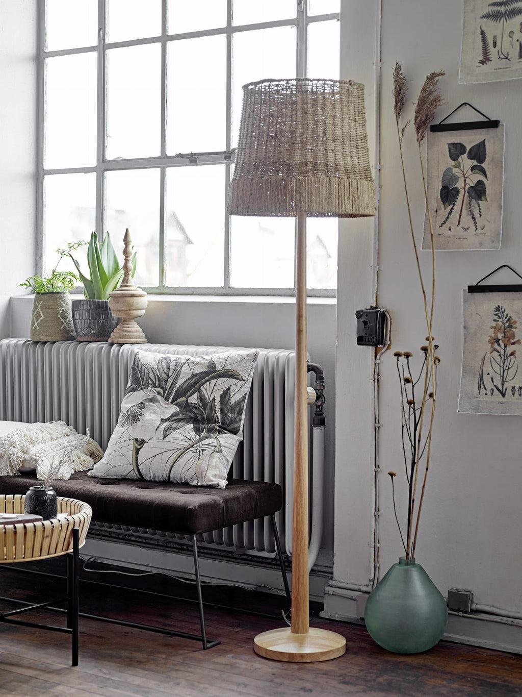 Lampa podłogowa Kakasi naturalny rattan Bloomingville