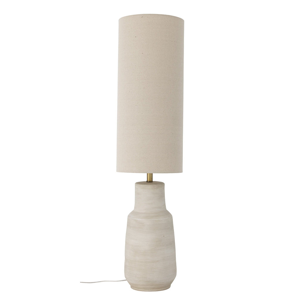 Lampa podłogowa Linetta biała kamionka Bloomingville