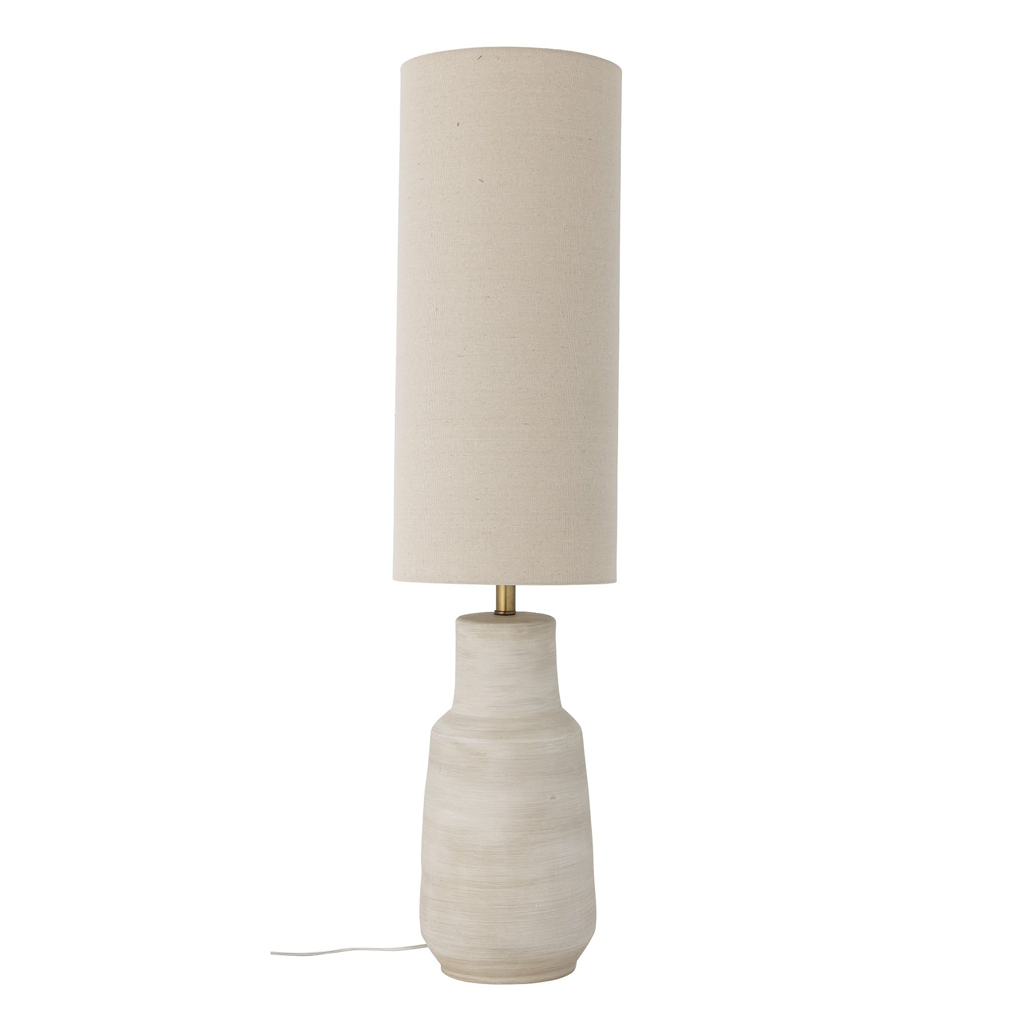 Lampa podłogowa Linetta biała kamionka Bloomingville