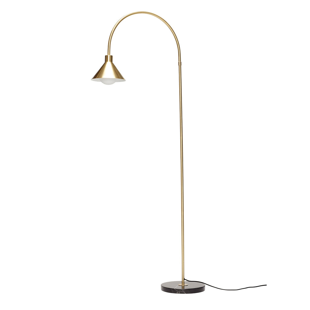 Lampa podłogowa Pipe złota marmur 168 cm Hübsch