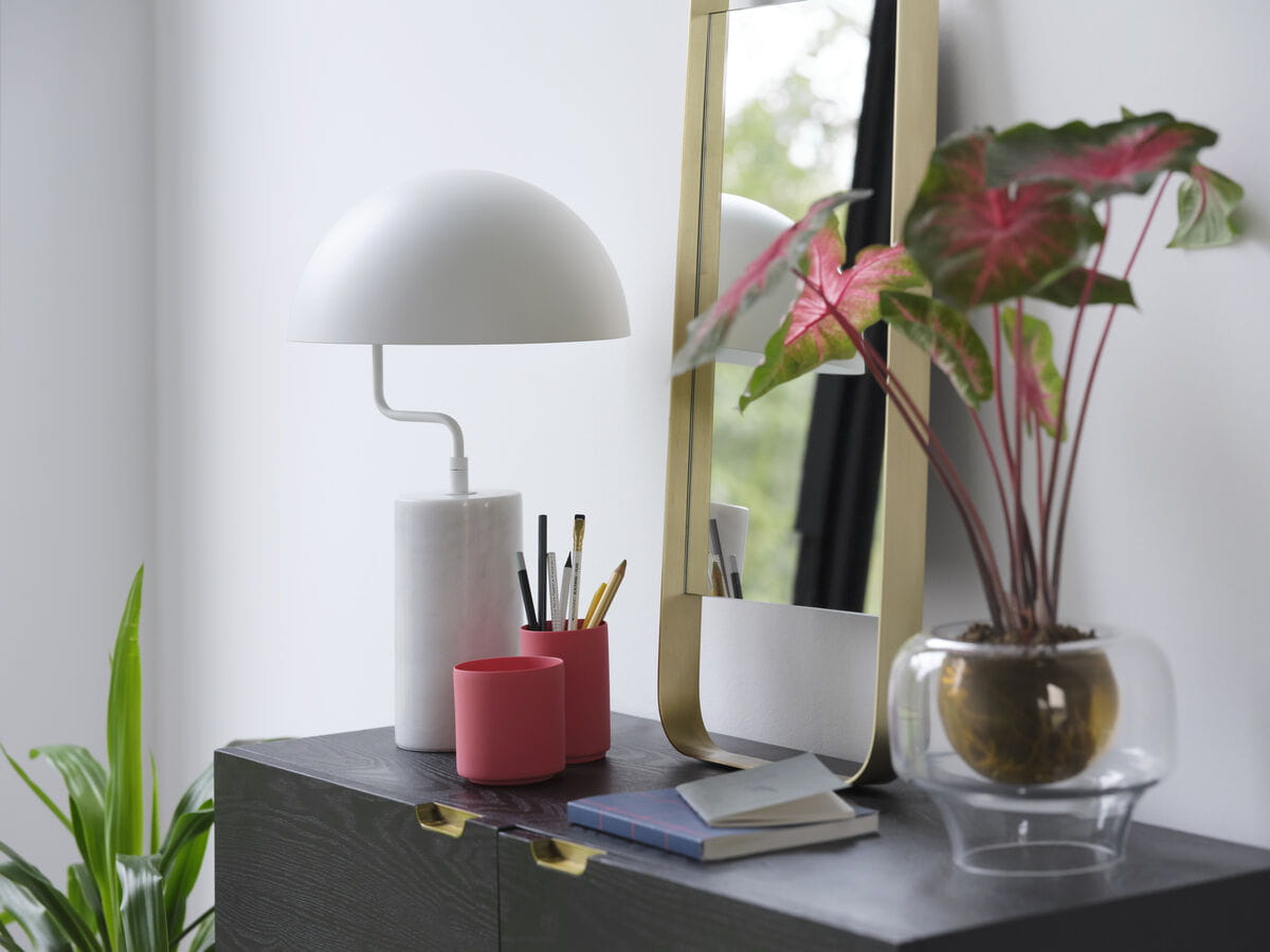 Lampa Poise biały marmur modern Hübsch