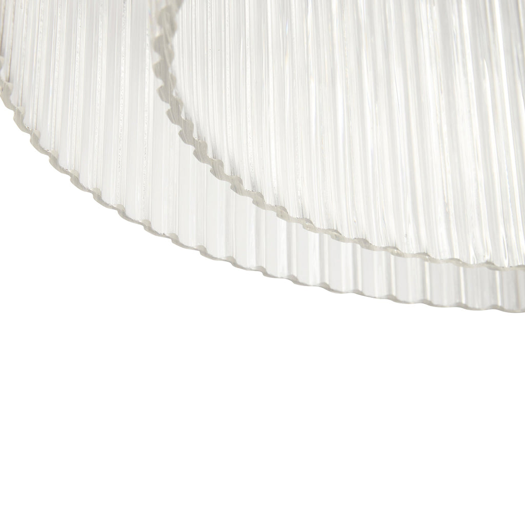 Lampa Ripple duża przezroczyste szkło prążkowane ø41x32cm Hübsch